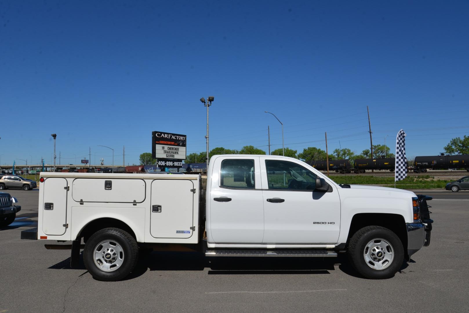 2015 White /Gray Chevrolet Silverado 2500HD Service Body Double Cab 4WD (1GB2KUEG6FZ) with an 6.0 Gasoline V8 engine, Automatic transmission, located at 4562 State Avenue, Billings, MT, 59101, (406) 896-9833, 45.769516, -108.526772 - 2015 Chevrolet Silverado 2500HD Double Cab 4WD Service Body - Montana one owner! Stock # - 23260 - Vin # - 1GB2KUEG6FZ114044 - 143,352 miles - Fibre Body Fiberglass service body 6.0L V8 OHV 16V FFV Gasoline Engine - 6-Speed Automatic Transmission - 4WD - 143,352 miles - One owner - Inspected a - Photo#10